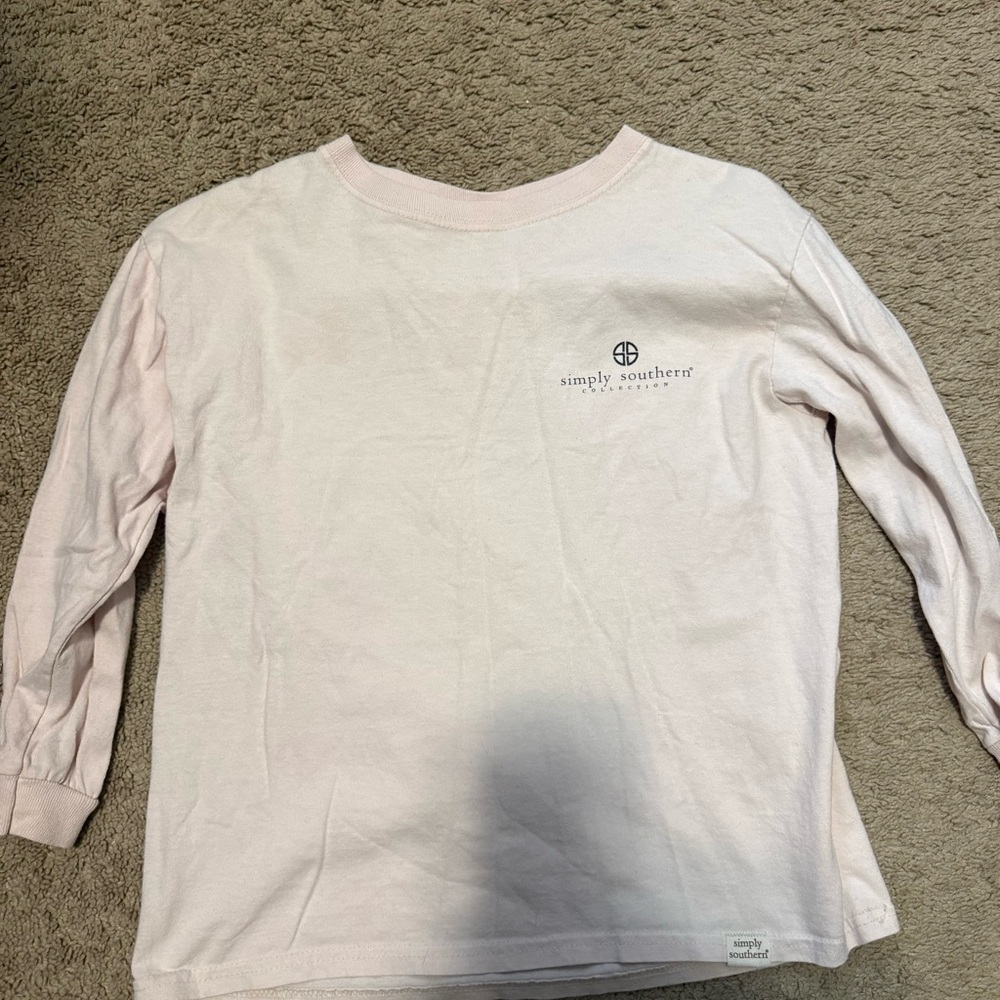Simply Southern Kids Light Pink Long Sleeve Tee